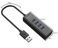 Mini USB Hub 3.0, 4 porty