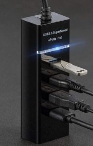Mini USB Hub 3.0, 4 porty