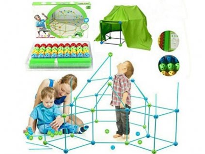 Dětská stavebnice pro stavění stanové pevnosti (se stanem)