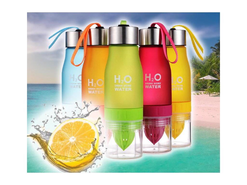 H2O láhev na vodu s odšťavňovačem 650 ml H2O láhev na vodu s odšťavňovačem 650 ml