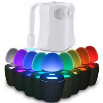 LED světlo na wc s pohybovým senzorem - 8 barev
