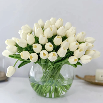 Umělé tulipány - bílé Umělé tulipány - bílé